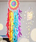 Rooh Dream Catcher  Large Rainbow Chakras Hanging  Handmade Hangings for Positivity Can be used as Home Decor Accents.