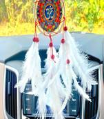 Rooh Dream Catcher Multi colour Om Canvas Car Hanging  Handmade Hangings for Positivity .