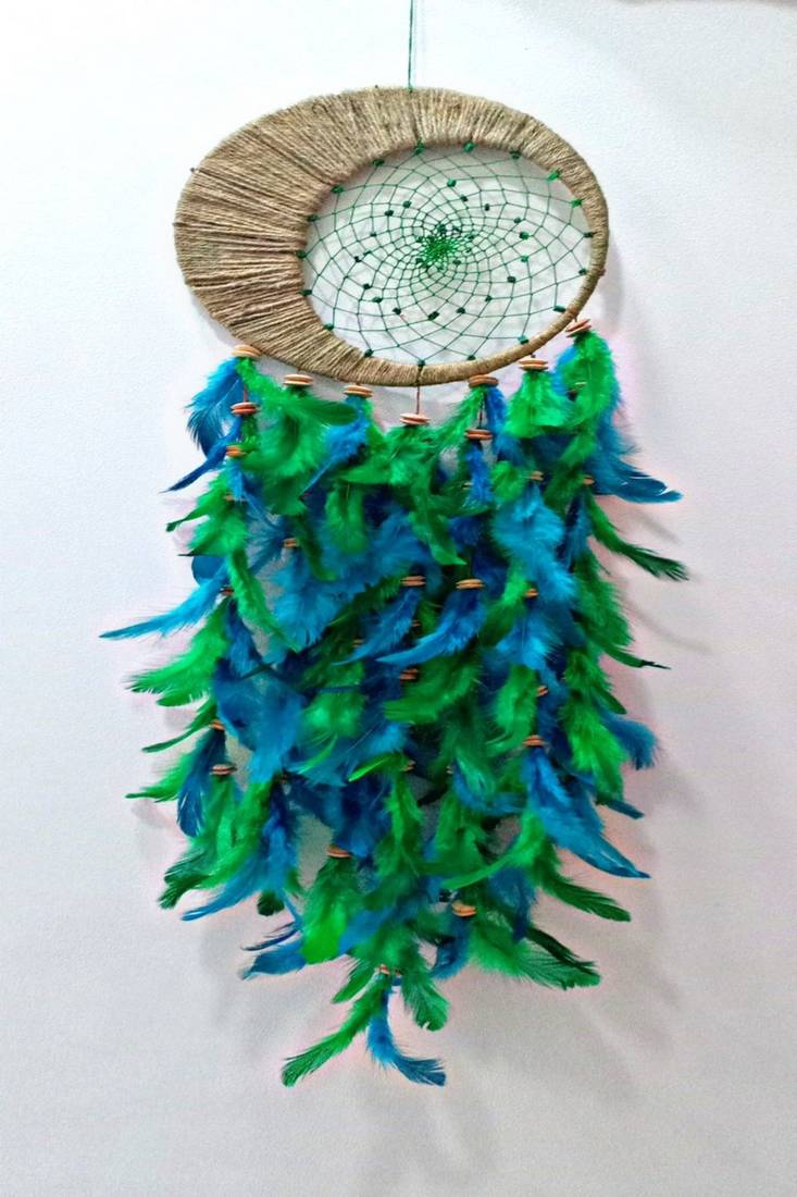 Rooh Dream Catcher  Jute Art Wall Hanging  Handmade Hangings for Positivity Can be used as Home Decor Accents.