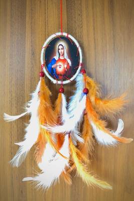 Rooh Dream Catcher  Mother Mary Canvas Car Hanging  Handmade Hangings for Positivity . 3