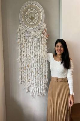 Rooh Dream Catcher  Large Drops of Heaven Wall Hanging  Handmade Hangings for Positivity . 3