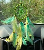 Rooh Dream Catcher  Green Car Hanging  Handmade Hangings for Positivity Can be used as Home Decor Accents.