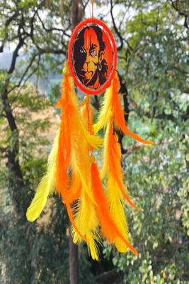 Rooh Dream Catcher  Jai Hanuman Car Hanging  Handmade Hangings for Positivity Can be used as Home Decor Accents. 3