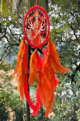 Rooh Dream Catcher  Maa Durga Car Hanging  Handmade Hangings for Positivity Can be used as Home Decor Accents. 3