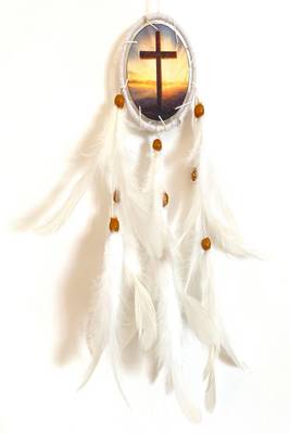 Rooh Dream Catcher  Christian Cross Car Hanging  Handmade Hangings for Positivity Can be used as Home Decor Accents. 2