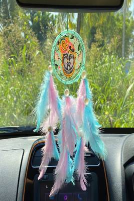 Rooh Dream Catcher  Shreenathji Car Hanging  Handmade Hangings for Positivity Can be used as Home Decor Accents. 1