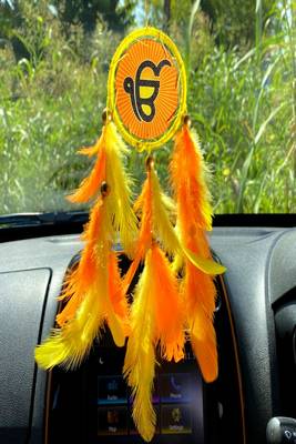 Rooh Dream Catcher  Ek Onkar Car Hanging  Handmade Hangings for Positivity Can be used as Home Decor Accents. 1
