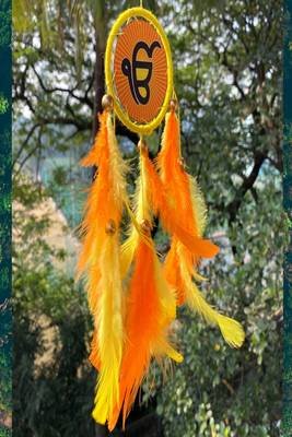 Rooh Dream Catcher  Ek Onkar Car Hanging  Handmade Hangings for Positivity Can be used as Home Decor Accents. 3