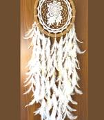 Rooh Dream Catcher  Large White Flower with Wreath Ring  Handmade Hangings for Positivity