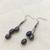 Grey pearl earrings