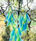 Rooh Dream Catcher  Neon green and blue 4 tier  Handmade Hangings for Positivity Can be used as Home Decor