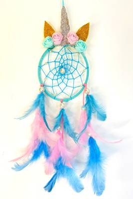 Rooh Dream Catcher Unicorn Love  Handmade Hangings for Positivity Can be used as Home Decor Accents 1