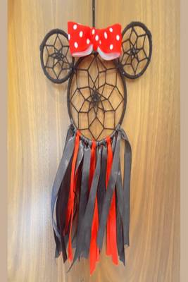 Rooh Dream Catcher  Mickey Mouse for Kids  Handmade Hangings for Positivity Garden, Car, Outdoor, Bedroom, 4