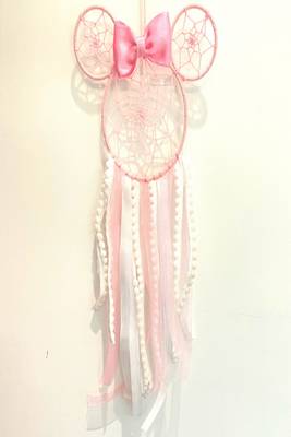Rooh Dream Catcher  Minnie Mouse for Kids  Handmade Hangings for Positivity ., Garden, Car, Outdoor, Bedroom, 1