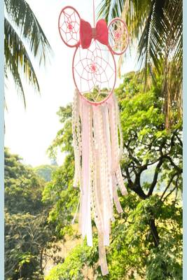 Rooh Dream Catcher  Minnie Mouse for Kids  Handmade Hangings for Positivity ., Garden, Car, Outdoor, Bedroom, 2