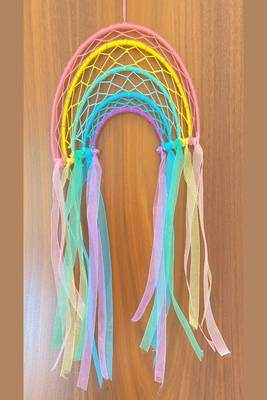 Rooh Dream Catcher  Rainbow Cot Mobile for Kids  Handmade Hangings for Positivity ., Garden, Car, Outdoor 2