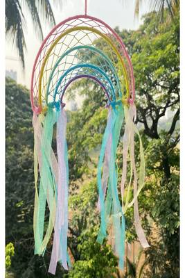 Rooh Dream Catcher  Rainbow Cot Mobile for Kids  Handmade Hangings for Positivity ., Garden, Car, Outdoor 3
