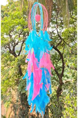 Rooh Dream Catcher  Pastel Love Cot Mobile for Kids  Handmade Hangings for Positivity Can be used as Home Decor Accents, 2