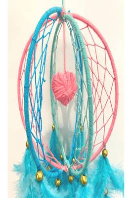 Rooh Dream Catcher  Pastel Love Cot Mobile for Kids  Handmade Hangings for Positivity Can be used as Home Decor Accents, 4