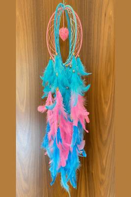 Rooh Dream Catcher  Pastel Love Cot Mobile for Kids  Handmade Hangings for Positivity Can be used as Home Decor Accents, 5