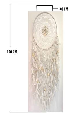 Rooh Dream Catcher Extra Large White Healing Tree Wall Hanging  Handmade Hangings for Positivity 3