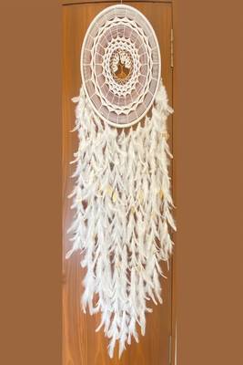 Rooh Dream Catcher Extra Large White Healing Tree Wall Hanging  Handmade Hangings for Positivity 5