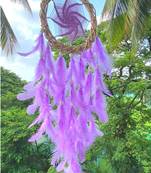 Rooh Dream Catcher Purple Magic Wreath Dream Catcher Kids bedroom Party gift Handmade hangings Used for Wall Hanging.