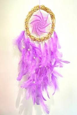 Rooh Dream Catcher Purple Magic Wreath Dream Catcher Kids bedroom Party gift Handmade hangings Used for Wall Hanging. 2
