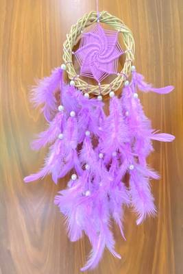 Rooh Dream Catcher Purple Magic Wreath Dream Catcher Kids bedroom Party gift Handmade hangings Used for Wall Hanging. 4