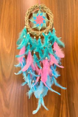 Rooh Dream Catcher Pastel Magic Wreath Dream Catcher Kids bedroom Party gift Handmade hangings Used for Wall Hanging. 3