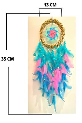 Rooh Dream Catcher Pastel Magic Wreath Dream Catcher Kids bedroom Party gift Handmade hangings Used for Wall Hanging. 4