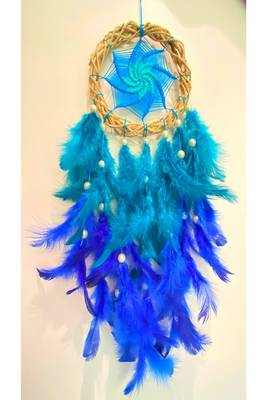Rooh Dream Catcher Peacock Magic Wreath Dream Catcher Kids bedroom Party gift Handmade hangings Used for Wall Hanging 2