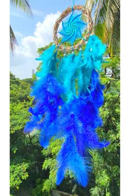 Rooh Dream Catcher Peacock Magic Wreath Dream Catcher Kids bedroom Party gift Handmade hangings Used for Wall Hanging 3