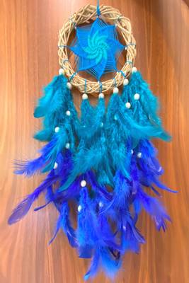 Rooh Dream Catcher Peacock Magic Wreath Dream Catcher Kids bedroom Party gift Handmade hangings Used for Wall Hanging 4