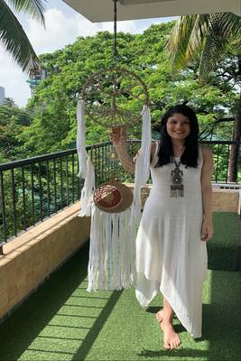 Rooh Dream Catcher Bodhi Tree  Handmade Hangings for Positivity Used for Wall Hanging, Decor, Balcony, Decor. 1