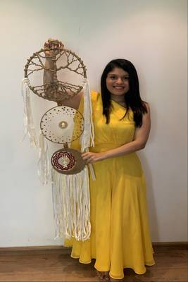 Rooh Dream Catcher Bodhi Tree  Handmade Hangings for Positivity Used for Wall Hanging, Decor, Balcony, Decor. 2