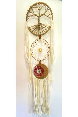 Rooh Dream Catcher Bodhi Tree  Handmade Hangings for Positivity Used for Wall Hanging, Decor, Balcony, Decor. 3