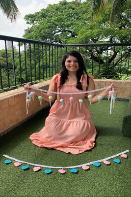 Rooh Dream Catcher Heart Bunting for Kids Cot  Handmade Hangings for Positivity Used for Wall Hanging, Decor, Balcony. 4