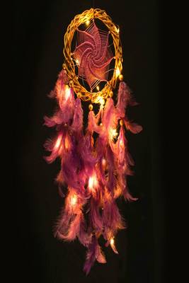 Rooh Dream Catcher Purple Magic Wreath Dream Catcher with Pretty Lights Kids bedroom Party gift Handmade hangings 1