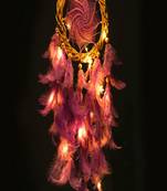 Rooh Dream Catcher Purple Magic Wreath Dream Catcher with Pretty Lights Kids bedroom Party gift Handmade hangings