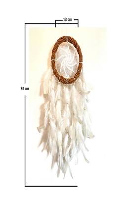 Rooh Dream Catcher  White Magic Wreath Dream Catcher with Pretty Lights  Handmade Hangings for Positivity 3