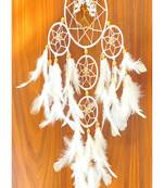 Rooh Dream Catcher  White Tree 4 Tier  Handmade Hangings for Positivity .,Meditation Room, Yoga Temple, Windchime