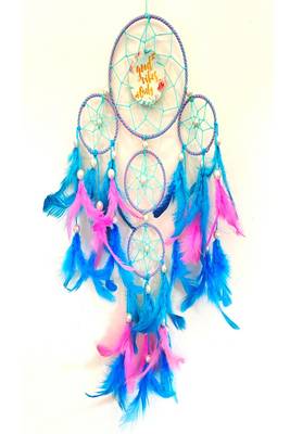 Rooh Dream Catcher  Good Vibes 4 Tier  Handmade Hangings for Positivity .,Meditation Room, Yoga Temple, Windchime 1
