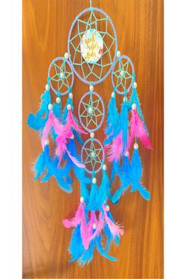 Rooh Dream Catcher  Good Vibes 4 Tier  Handmade Hangings for Positivity .,Meditation Room, Yoga Temple, Windchime 3