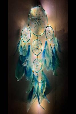Rooh Dream Catcher Pastel Green & Blue 4 Tier Handmade Hangings for Positivity Meditation Room, Yoga Temple, Windchime 2