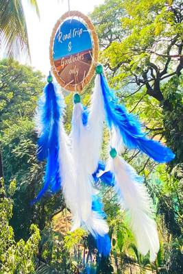 Rooh Dream Catcher  Road Trip Car Hanging  Handmade Hangings for Positivity .,Meditation Room, Yoga Temple, Windchime 2