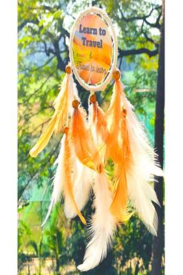 Rooh Dream Catcher  Learn to Travel Car Hanging  Handmade Hangings for Positivity,Meditation Room, Yoga Temple,Windchime 2