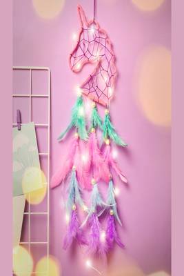 Rooh Dream Catcher  Unicorn Wall Hanging  Handmade Hangings for Positivity .,Meditation Room, Yoga Temple, Windchime 1
