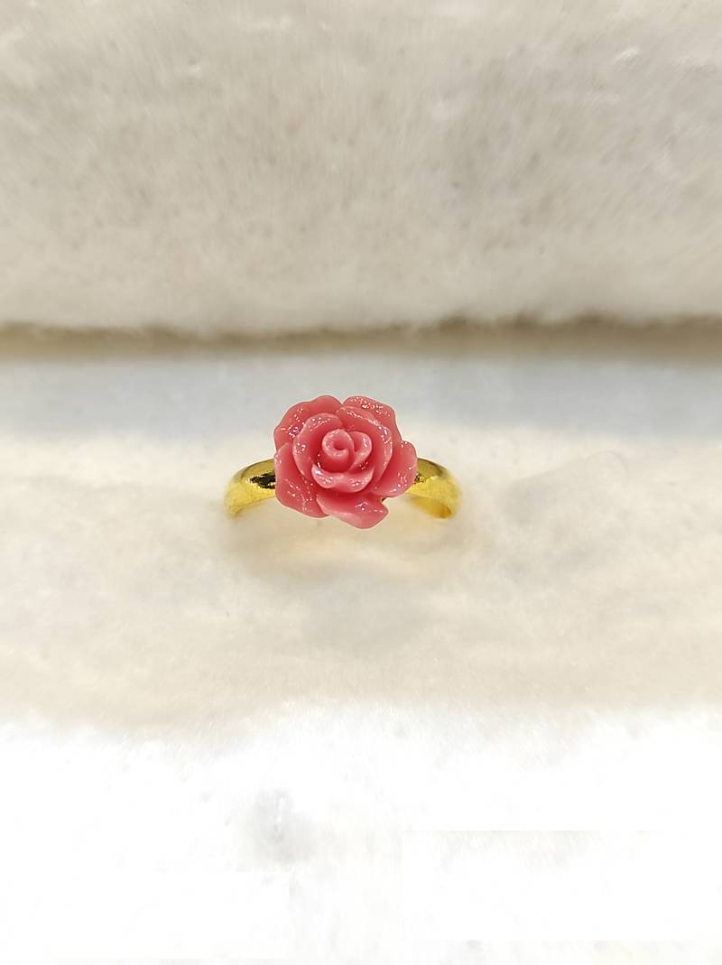 Pink coral rings