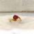 Maroon diamond rings